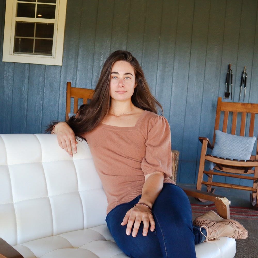 Puff Sleeve Cashmere Sweater w Silk Bow, Square Neck Knit, Silk Bow Tie Back - Picture 10 of 12